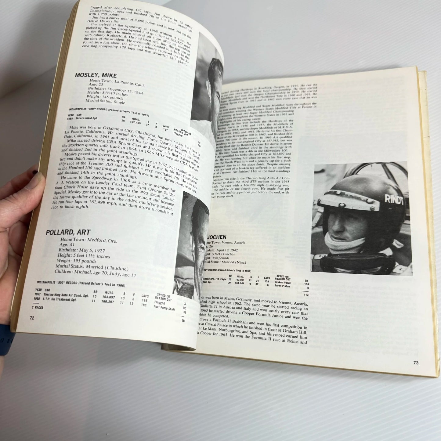 1967 & 1968 Indianapolis 500 Mile Race Yearbooks (Vintage)