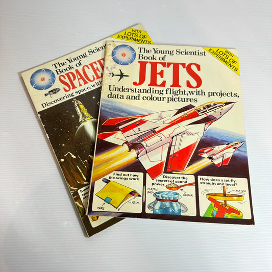 The Young Scientist Book of Space & Jets Book Bundle x 2 (Vintage 1978)