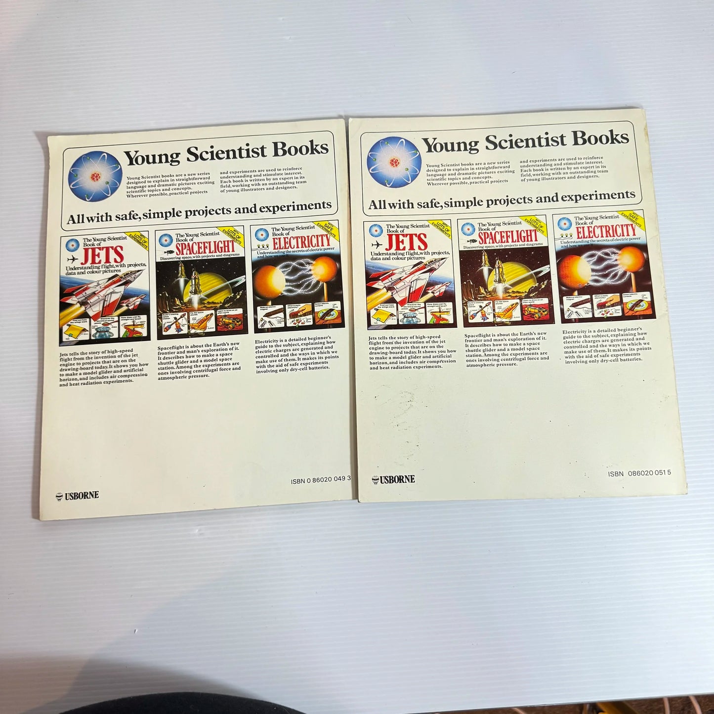 The Young Scientist Book of Space & Jets Book Bundle x 2 (Vintage 1978)