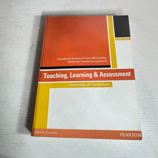 Teaching, Learning And Assessment - University Of Canterbury - Pearson