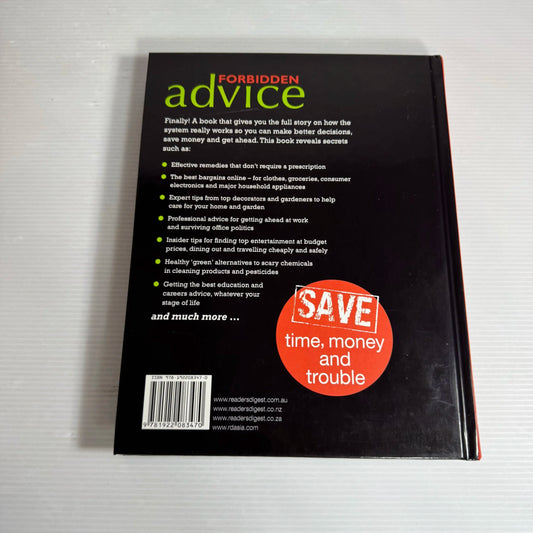 Forbidden Advice Smart Consumer's Guide : 1500 Secrets to Save Time, Money and Trouble - Reader's Digest
