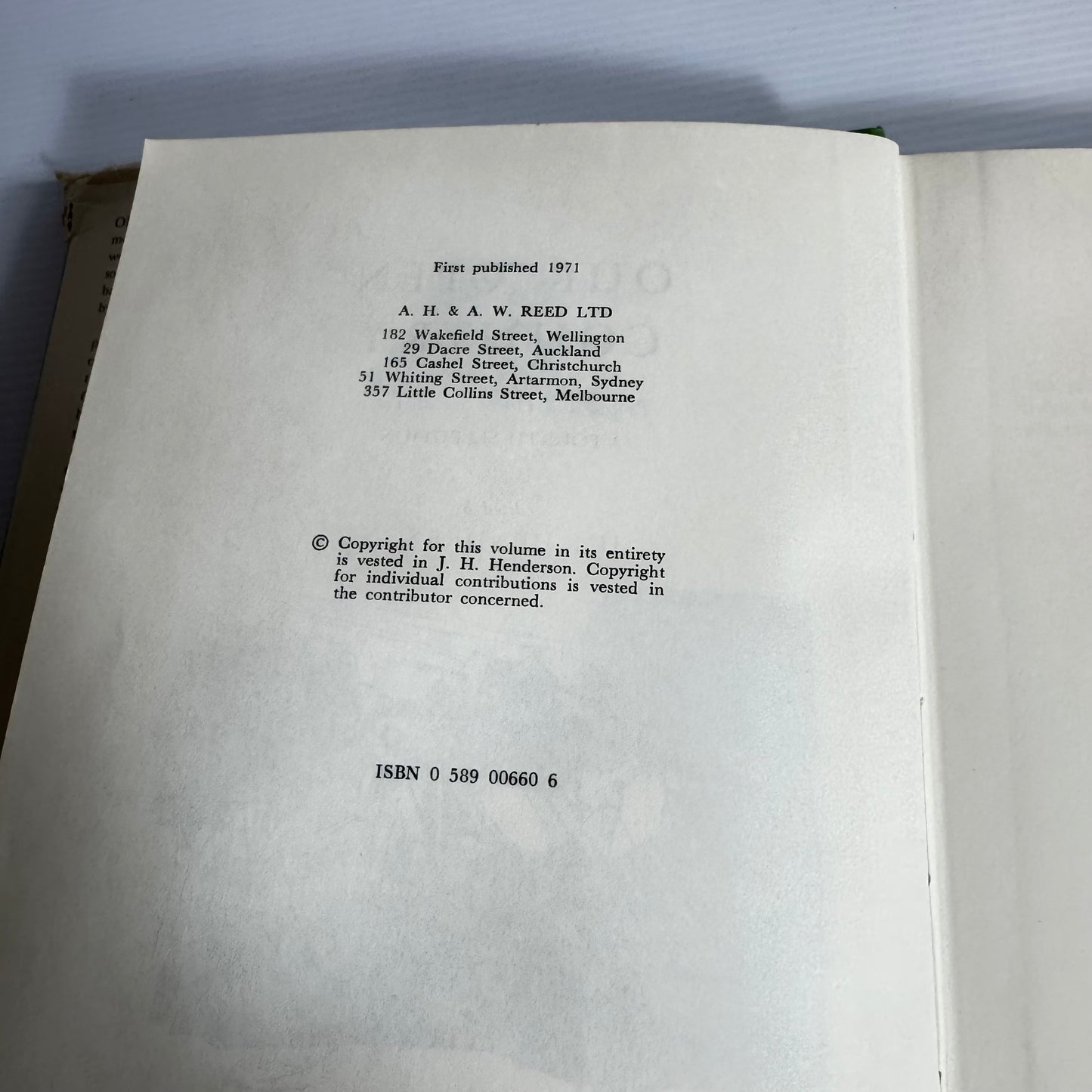 Our Open Country - Jim Henderson (Vintage First Edition 1971)