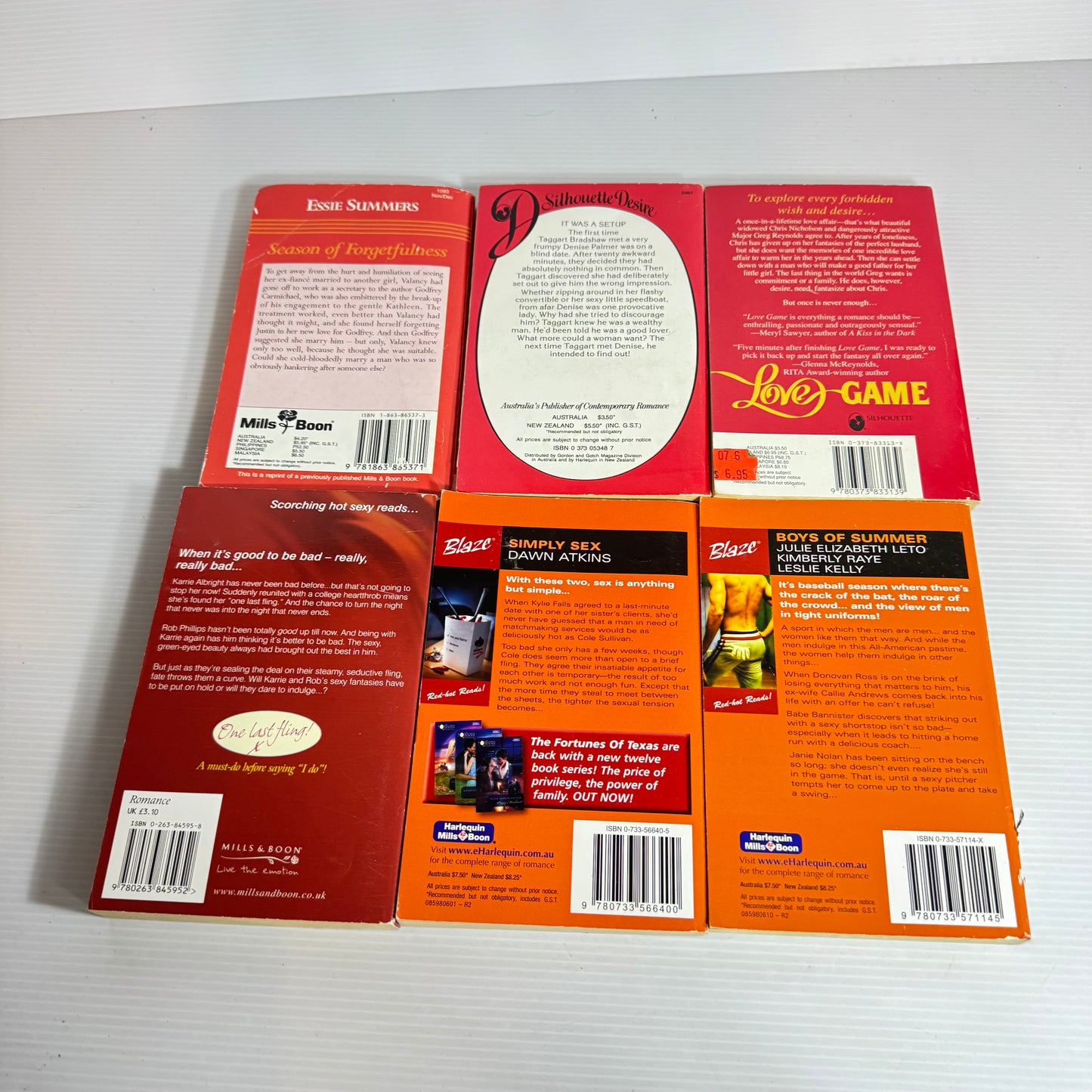 Mills & Boon Mixed Themed Blaze/Spellbound 6 x Books (2391)