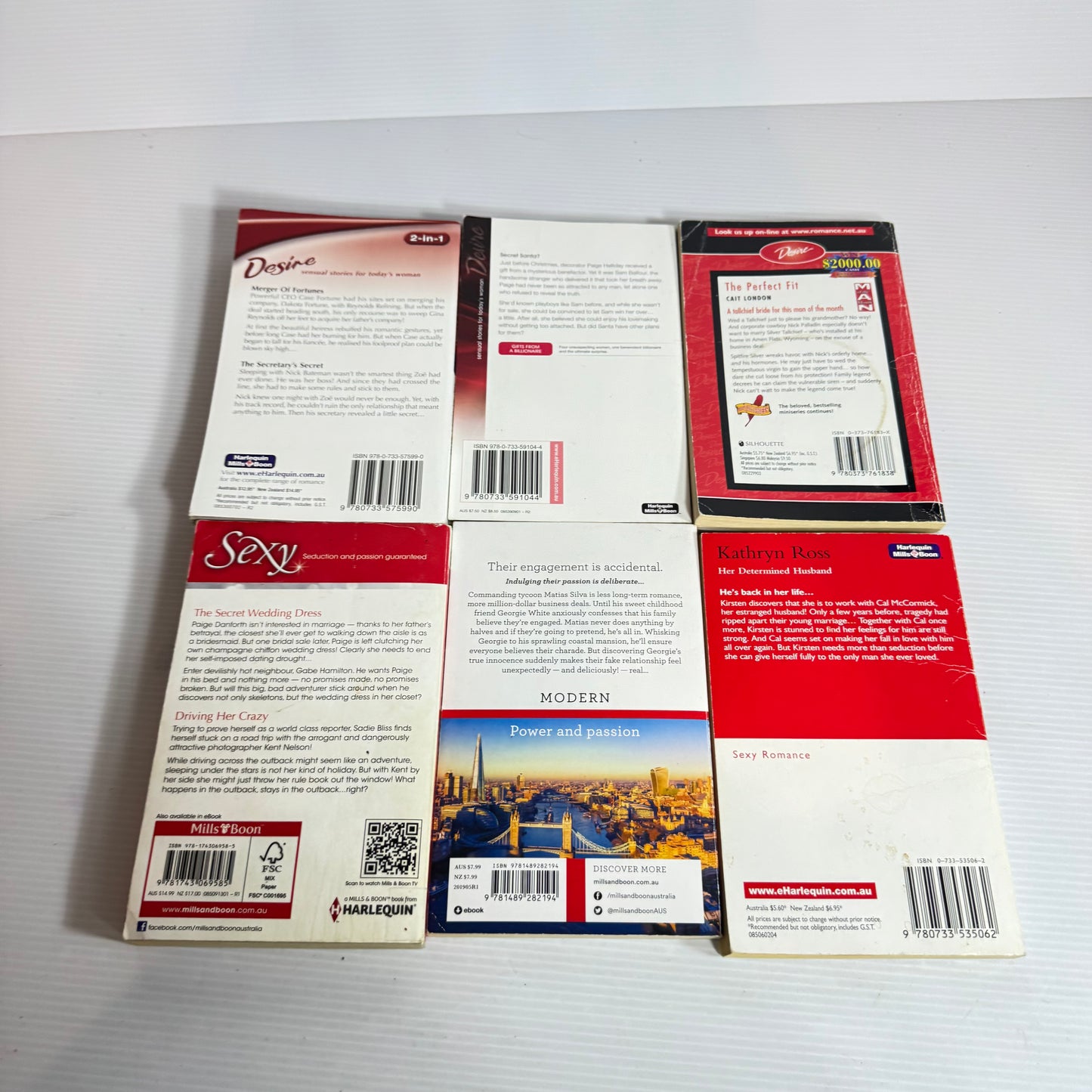 Mills & Boon Sexy & Desire Book Bundle x 6 Books 8 x Stories (2389)