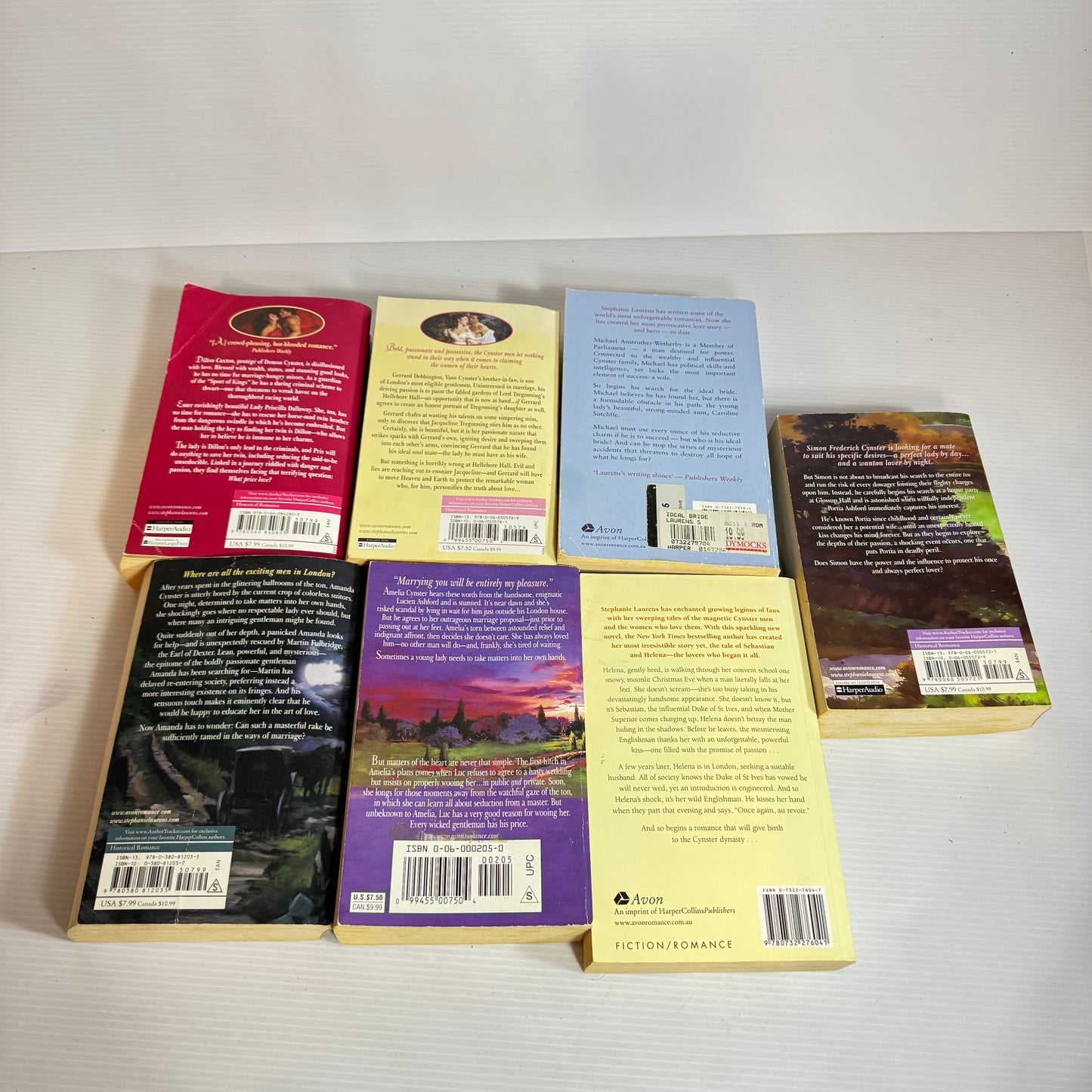 Stephanie Laurens Romance Cynster Novel Book Bundle x 7 Books (2385)